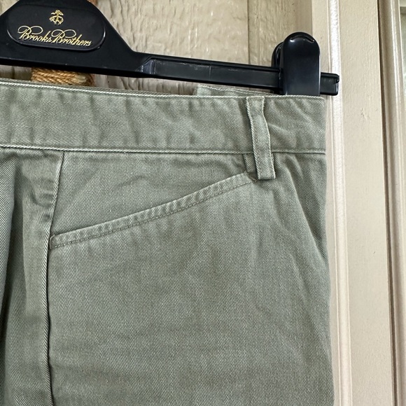 POLO Ralph Lauren Ladies All Cotton Olive Flat Front Chinos - Size 6 - Picture 6 of 12